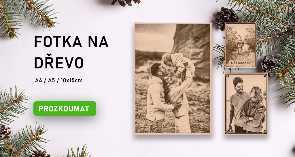 Valentýn - dřevěná fotka na dřevo